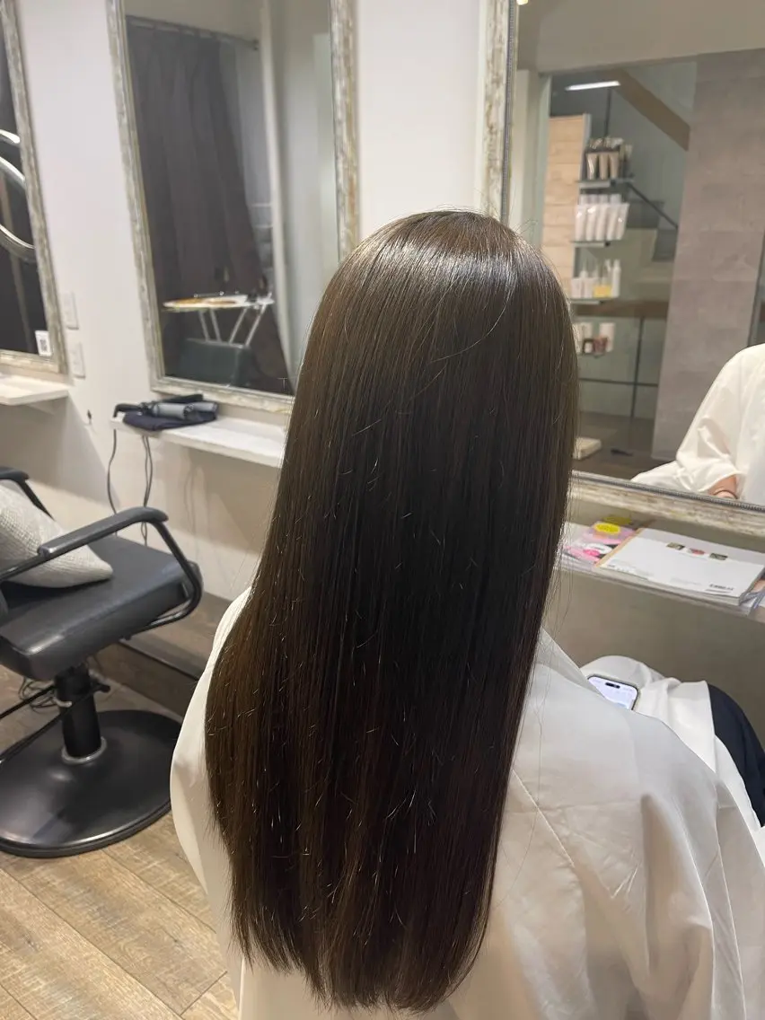 ロング カラー ロング トリートメント 愛　莉/兵庫・加古川 美容室/艶カラーのヘアスタイル