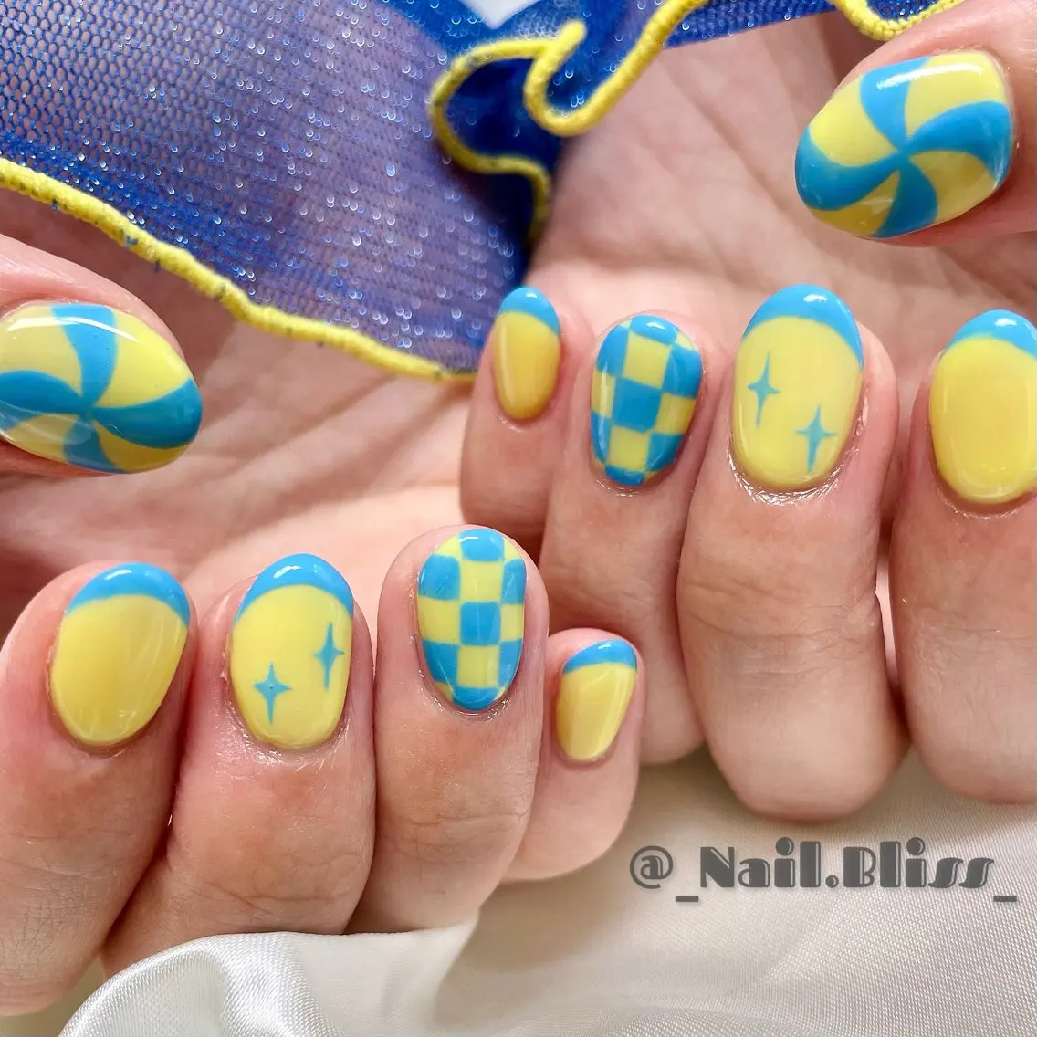 ネイル 持ち込み 春ネイル ハンドネイル NAIL BLISSのネイルデザイン