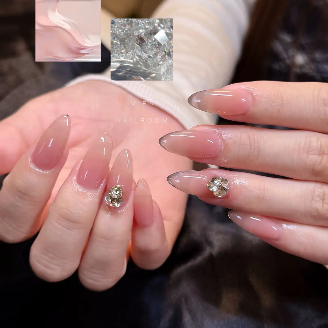 ネイル 長さ出し ワンカラーネイル MIRA NAILROOMのネイルデザイン