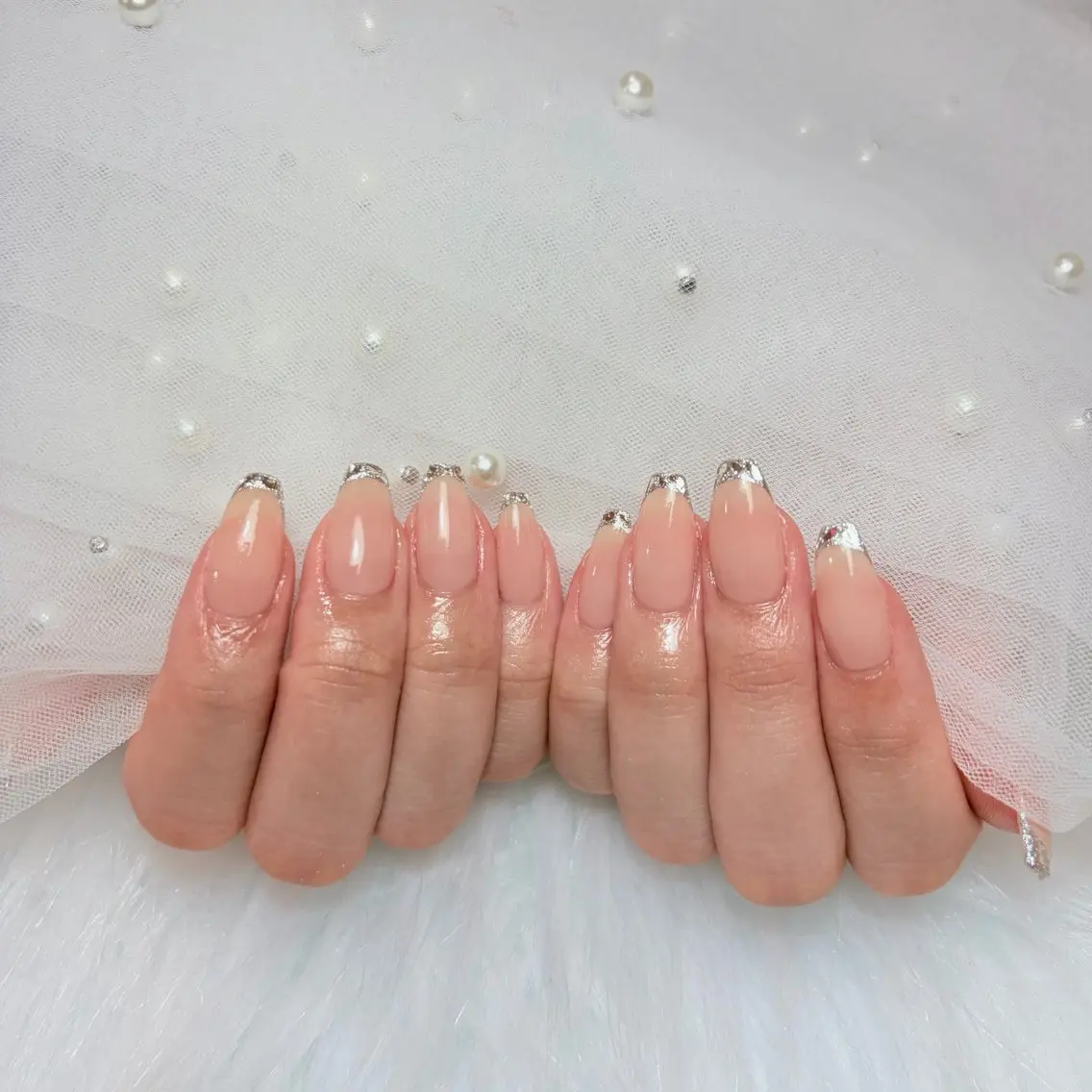 【Hand】ベース込み★ガラスフレンチ★ご新規様オフ無料¥10400→¥9300の写真