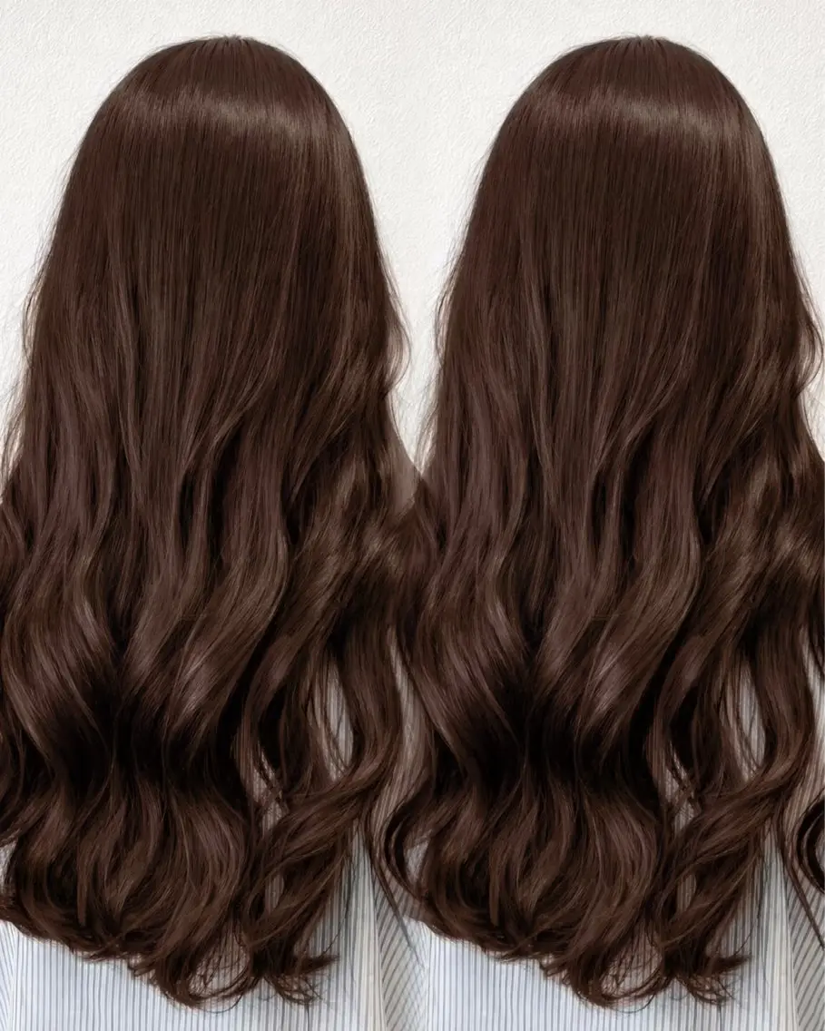 ロング カラー ブラウンカラー 透明感カラー 髪質改善 トリートメント ヘアカラー トリートメント Cinci💛いつか 💛透明感カラーのヘアスタイル
