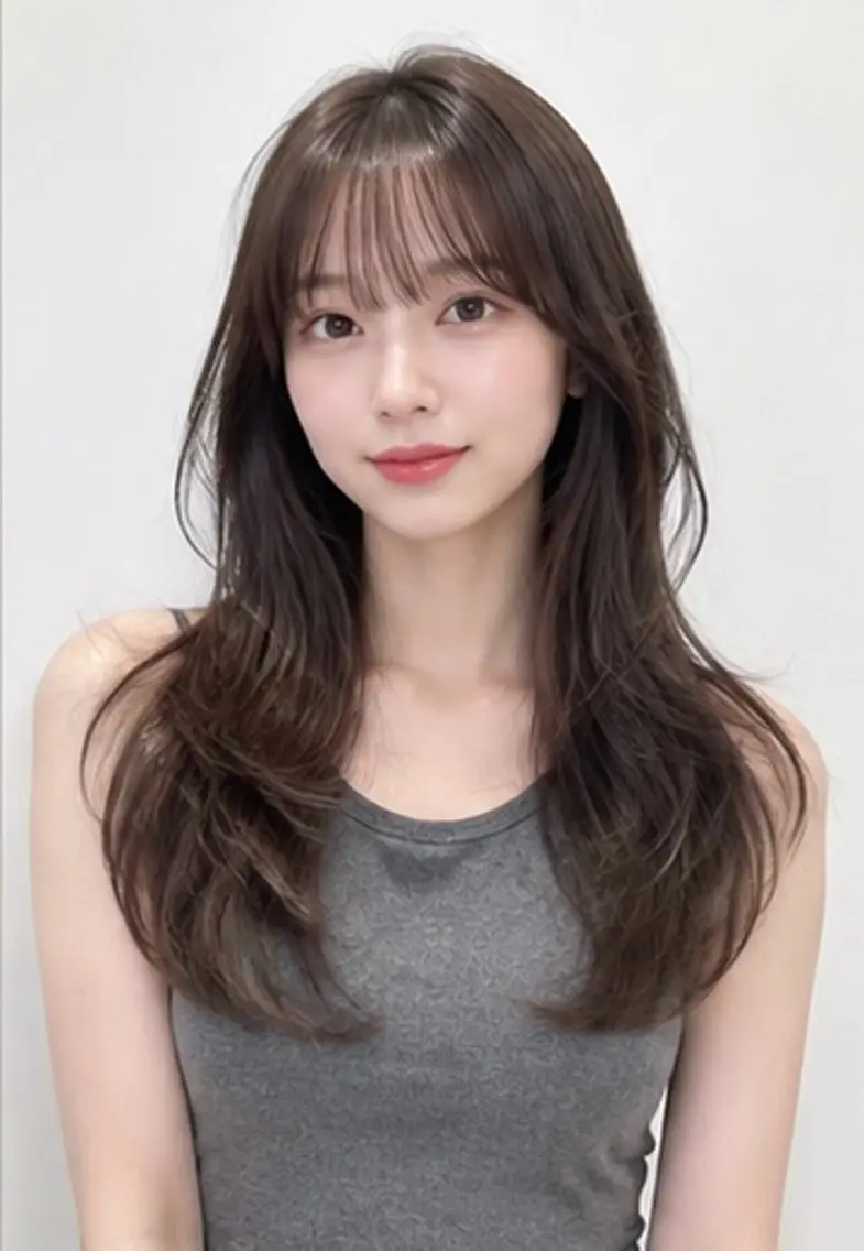 セミロング カット 縮毛矯正 トリートメント 成田誠／梅田／縮毛 矯正・髪質改善のヘアスタイル