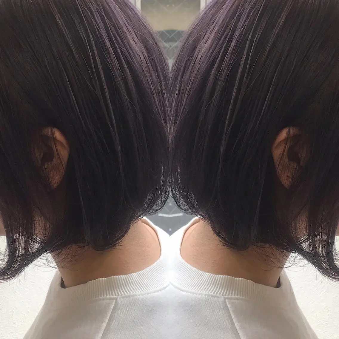 ショート カラー ラベンダーカラー ラベンダーグレー ボブ ヘアカラー 柴田 祐輔のヘアスタイル