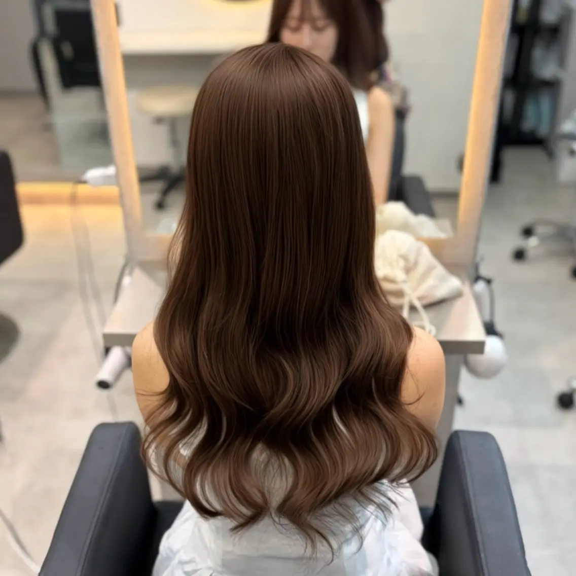 カラー アッシュ アッシュブラウン ブラウンカラー モカブラウン エクステ MOMOKA /　Lapis今泉店のヘアスタイル