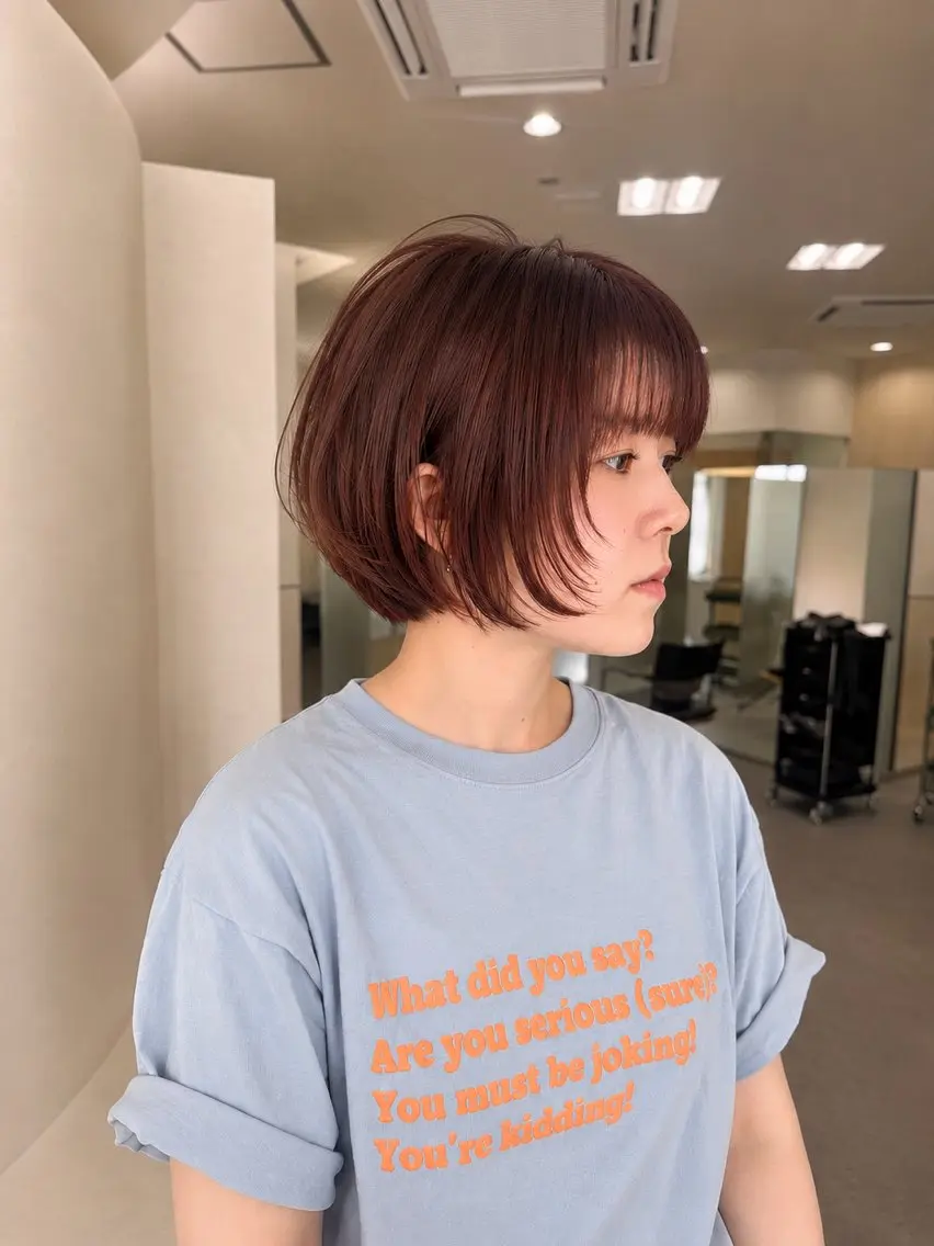 ショート カラー Himena🎀 ハイトーン/デザインのヘアスタイル