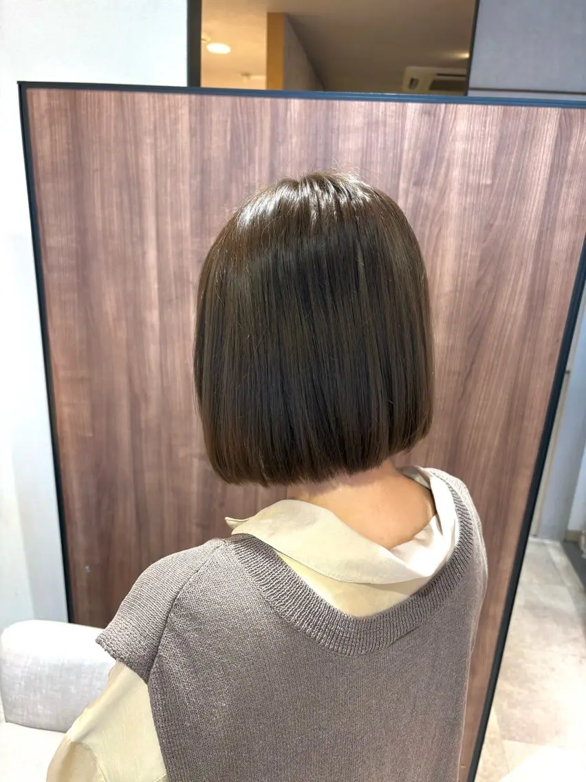カラー ベージュカラー オリーブベージュ KASUMI  ྀི ｶｯﾄﾓﾃﾞﾙ募集のヘアスタイル