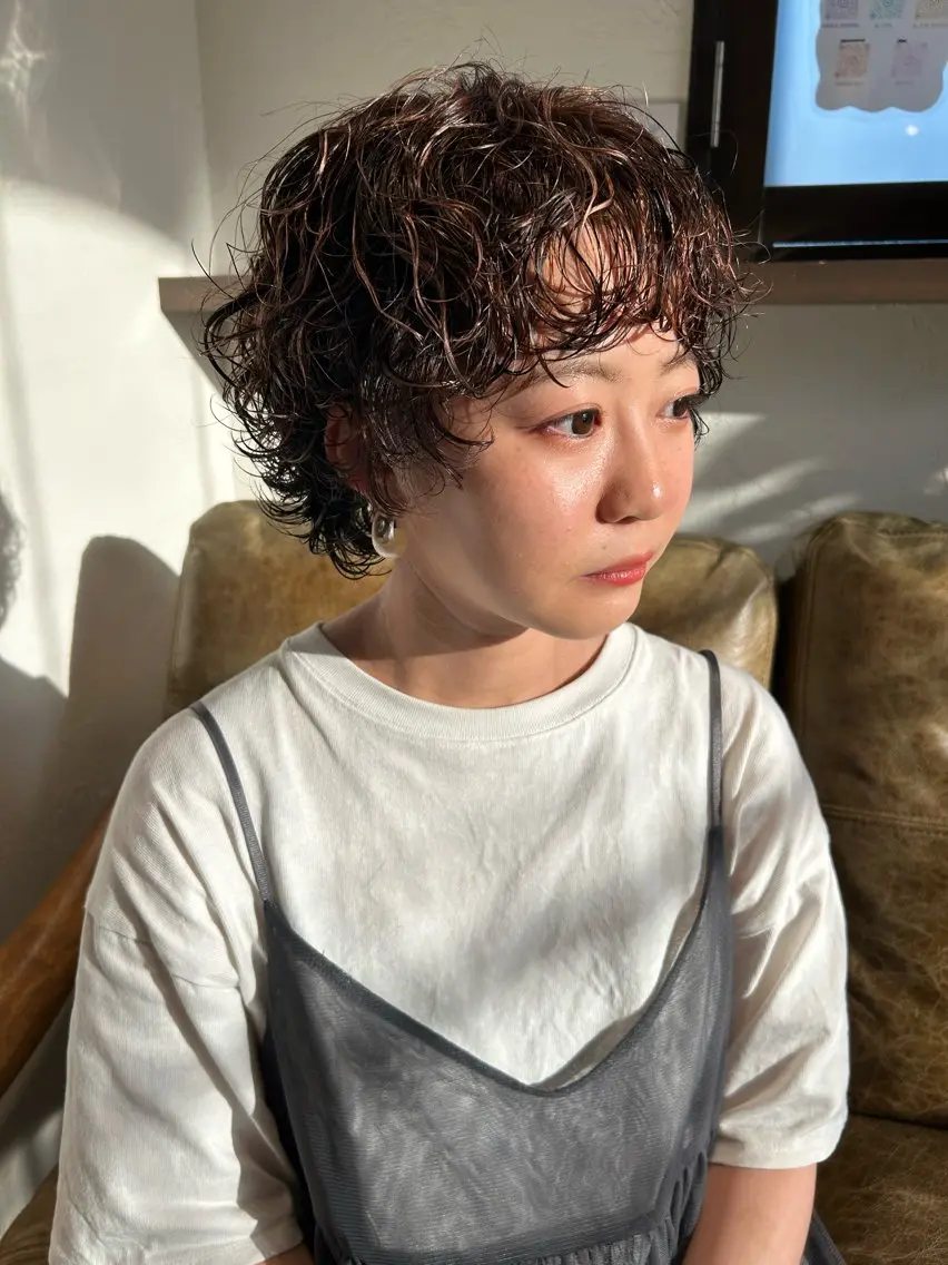 ショート パーマ ショートヘア カラーリスト IKUHOのヘアスタイル