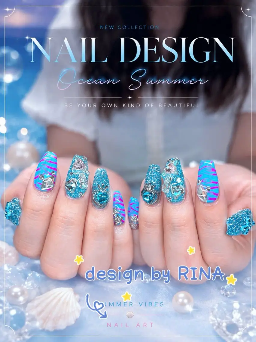 ネイル アートネイル オーロラネイル クリアネイル 長さ出し フレンチネイル ハンドネイル HOT Nail Salonのネイルデザイン