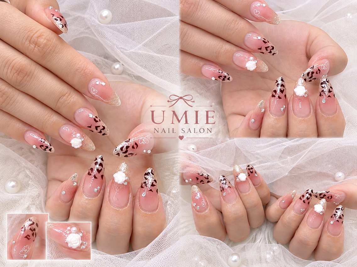 ネイル フットネイル フレンチネイル ジェルネイル ガラスフレンチ マグネットネイル ハンドネイル UMIE NAIL SALONのネイルデザイン