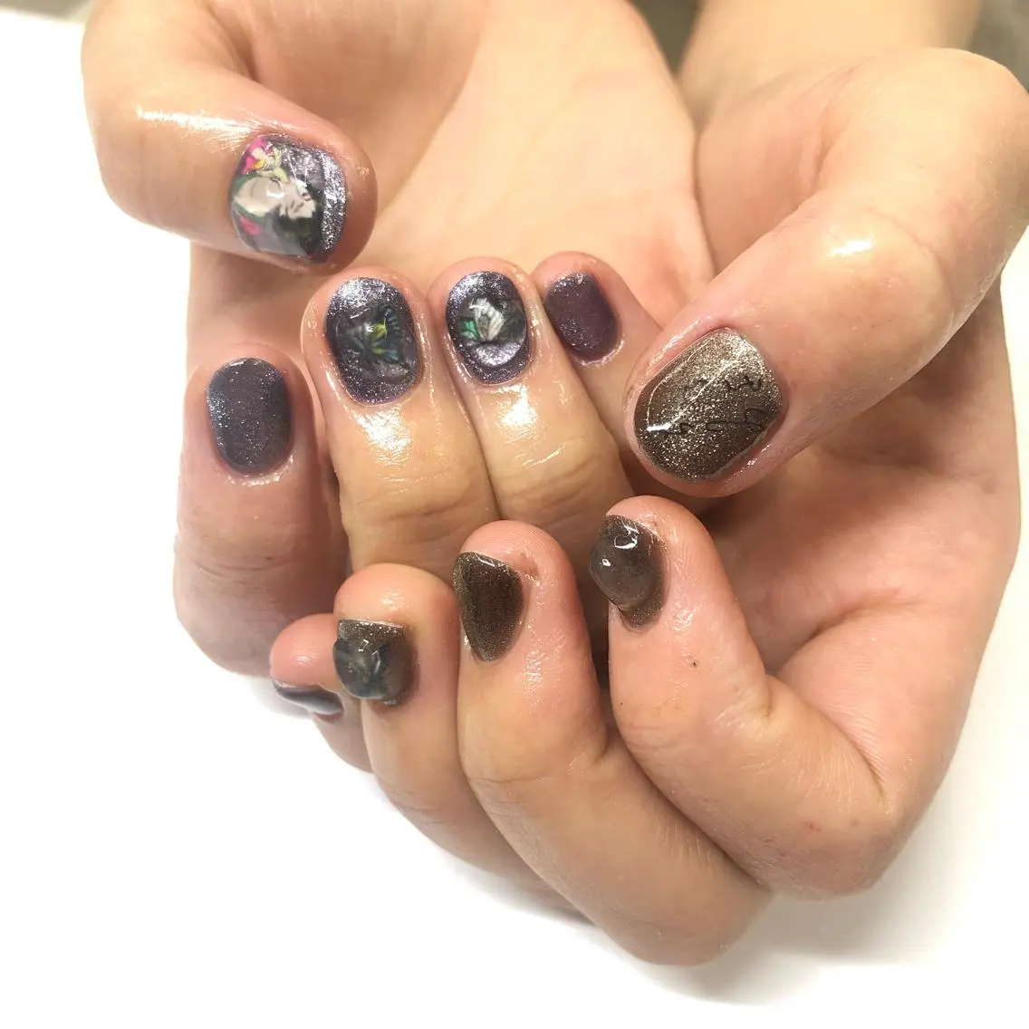 ネイル マグネットネイル ハンドネイル フットネイル Minami 🍓のネイルデザイン