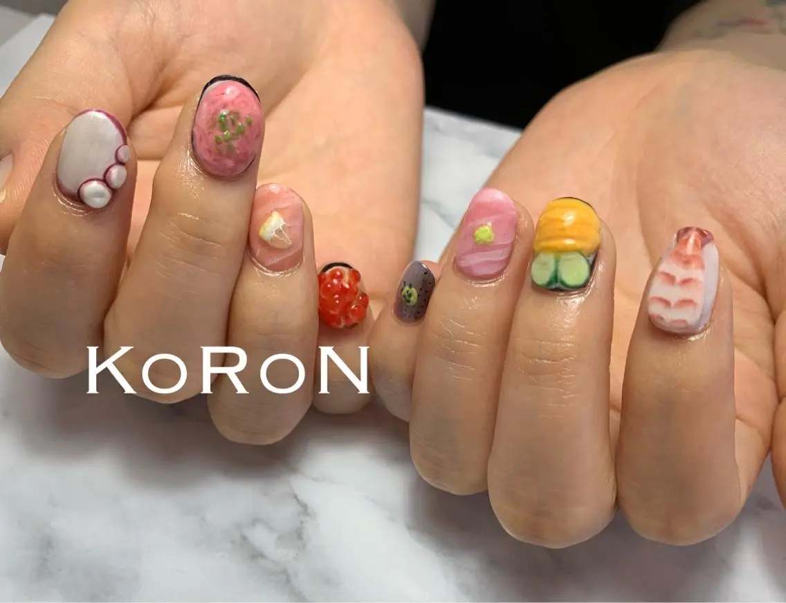ネイル ハンドネイル 自宅サロン鎌倉 KORONのネイルデザイン