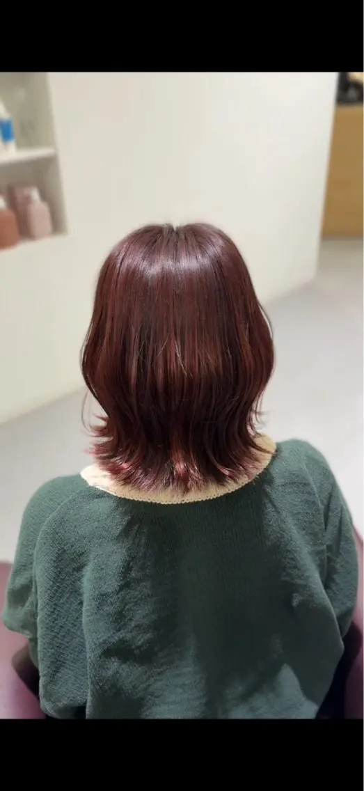 セミロング ヘアカラー トリートメント ️🫧透明感カラー& 髪質改善🎀いさきのヘアスタイル