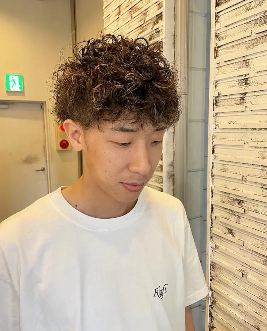 ショート パーマ メンズ メンズカット/パーマ 特化motooのヘアスタイル