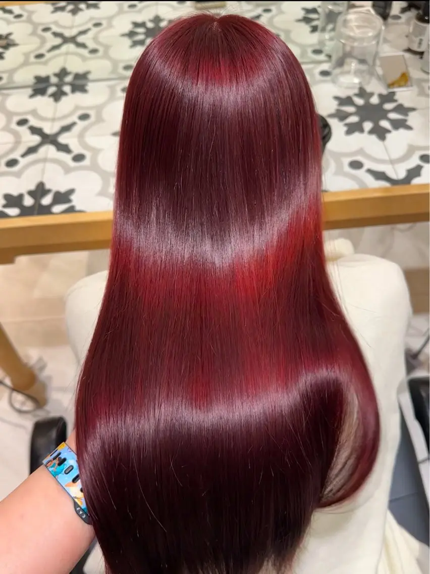 ロング カラー ブリーチ ブリーチなしカラー 縮毛矯正 ヘアカラー トリートメント ヘッドスパ 艶髪/ボブモデル 募集🫧Terukaのヘアスタイル