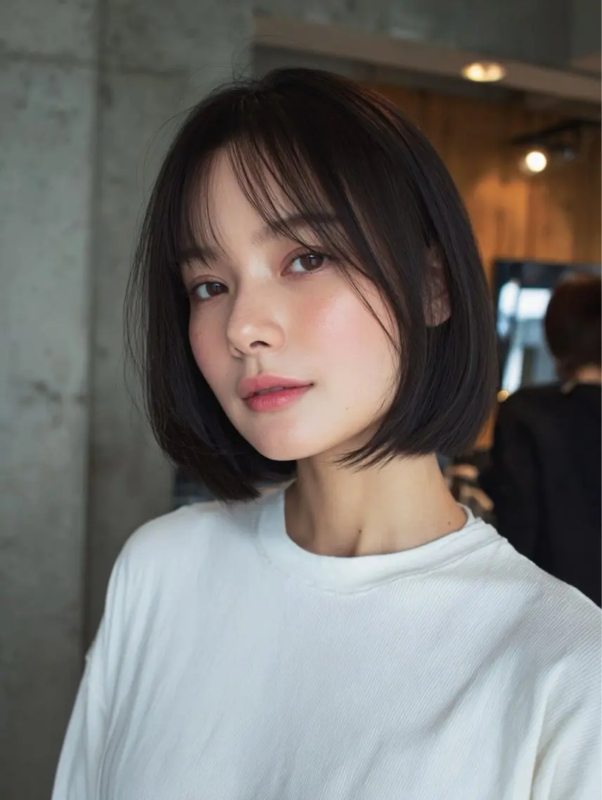 ショート ボブ ハイライト 髪質改善 韓国風ヘア レイヤーカット カット ヘアカラー トリートメント 髪質改善/レイヤー/ ショート/koshiのヘアスタイル