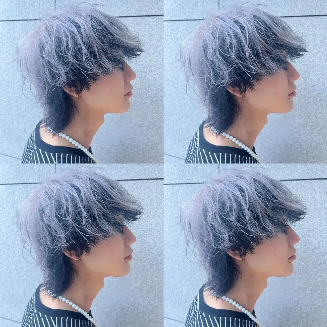 ショート カラー 黒髪 ブリーチ シルバー ホワイトシルバー カットモデル募集中 ✂️/平城秀馬/原宿のヘアスタイル
