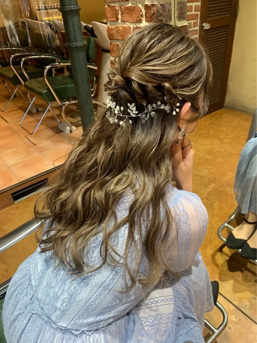 ロング ヘアアレンジ 結婚式・ブライダル 渡邊 碧里のヘアスタイル