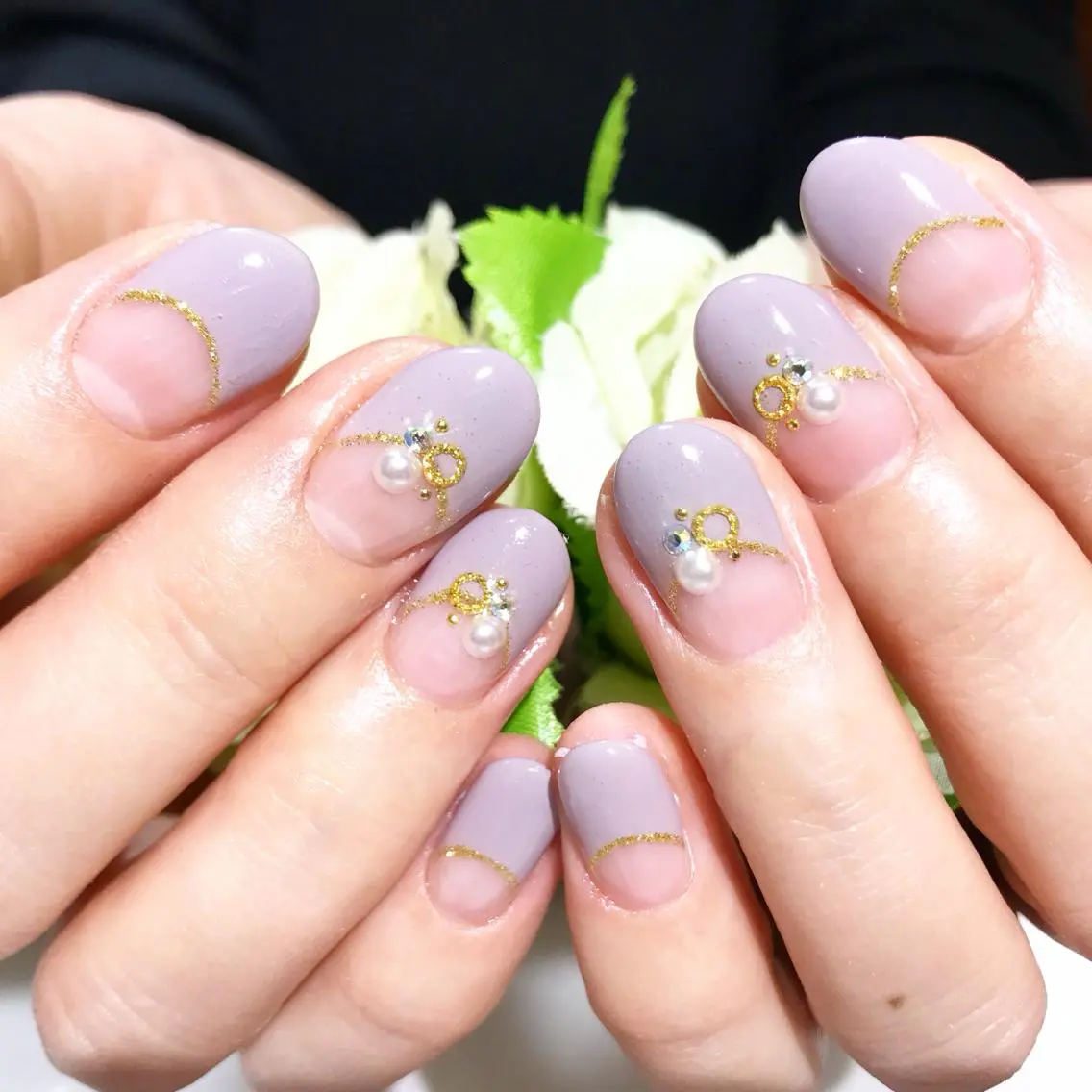 ネイル フットネイル フレンチネイル ラメ(グリッター) ワンカラーネイル 逆フレンチ nail fufla ♡yamane♡のネイルデザイン