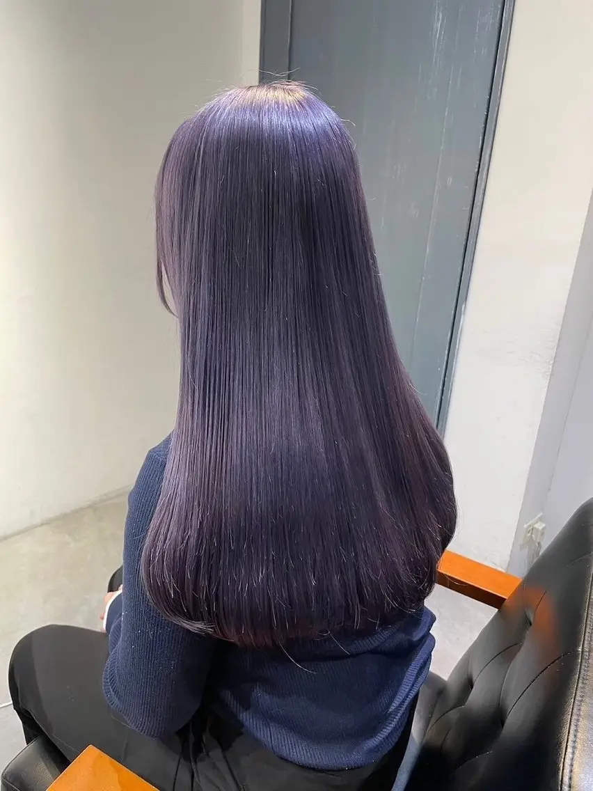 カラー カット ヘアカラー トリートメント ユナ/透明color /艶髪/落とせる暗髪のヘアスタイル
