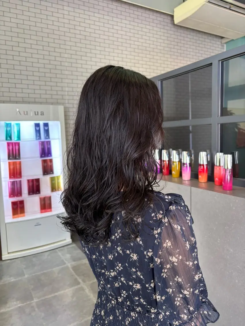 ロング パーマ パーマ 🫧古田 穂香🫧パーマモデルのヘアスタイル