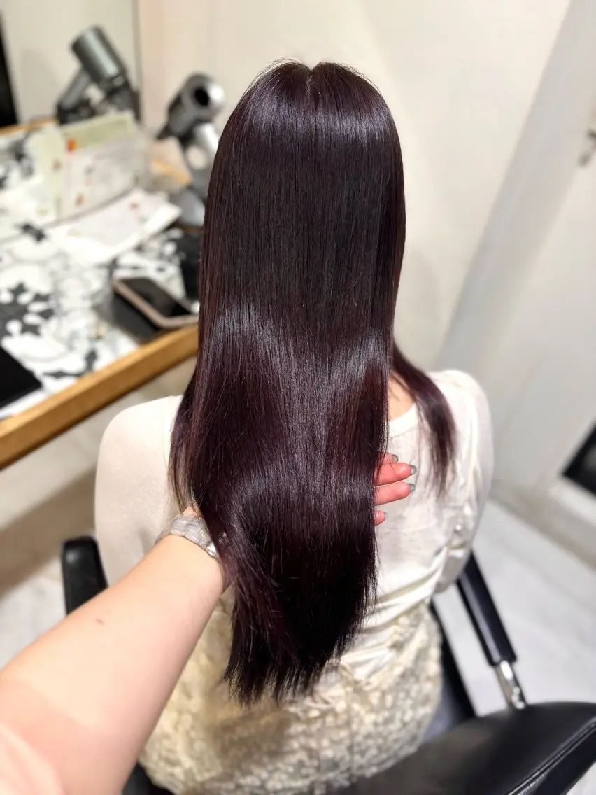 ロング カラー カシス ピンクカラー ヘアカラー 🔮メンズカット🔮 misaのヘアスタイル