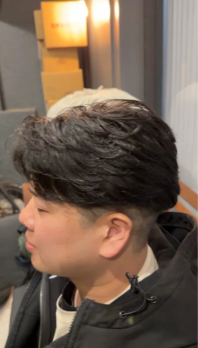 パーマ メンズ メンズパーマ ニュアンスパーマ カット パーマ ヘアセット 【Men's Lapis横浜】翔太のヘアスタイル