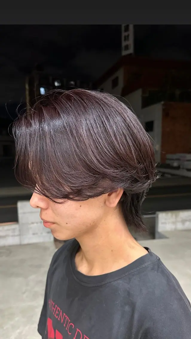 カラー ブリーチ ブリーチなしカラー 彦坂 柚羽のヘアスタイル