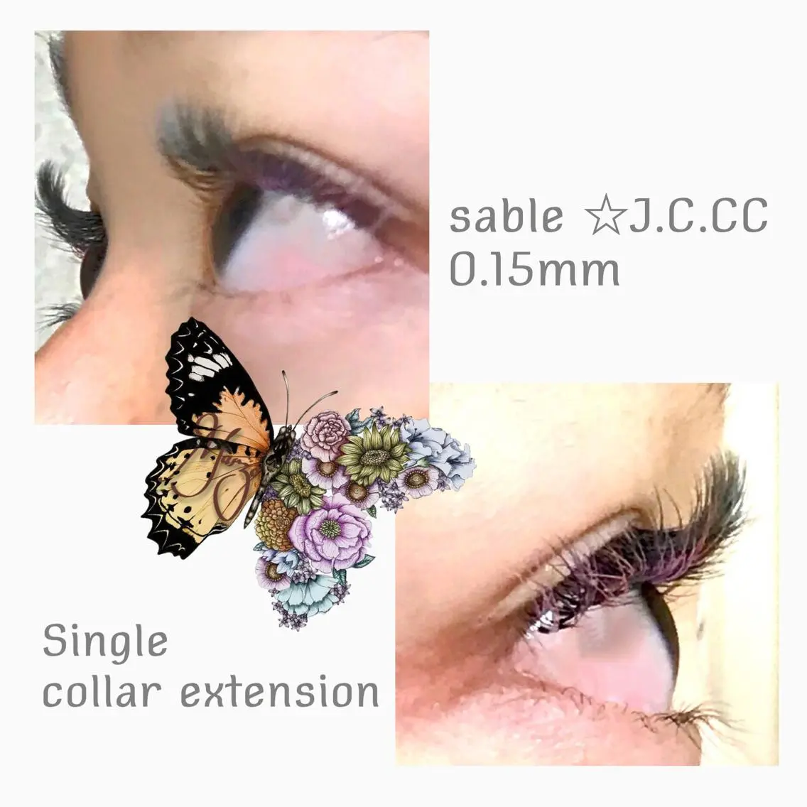カラー マツエク・マツパ 黒髪 ブルーカラー ブラウンカラー 透明感カラー ダークブラウン eyelash salonLoopꨄのマツエク・マツパデザイン