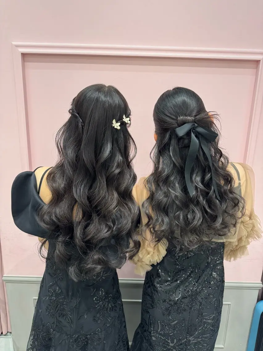 ロング ヘアアレンジ ハーフアップ ヘアセット Lien Michiのその他イメージ