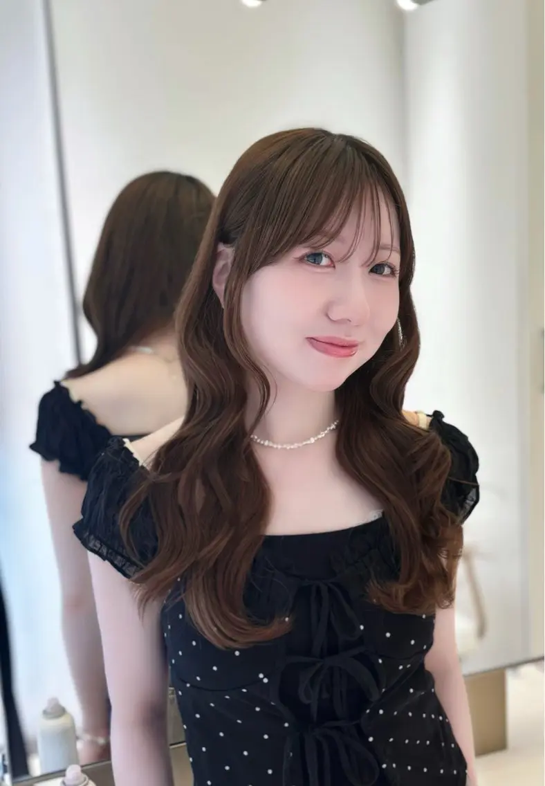 ロング カラー ヘアカラー ParveMix 岡本えりかのヘアスタイル