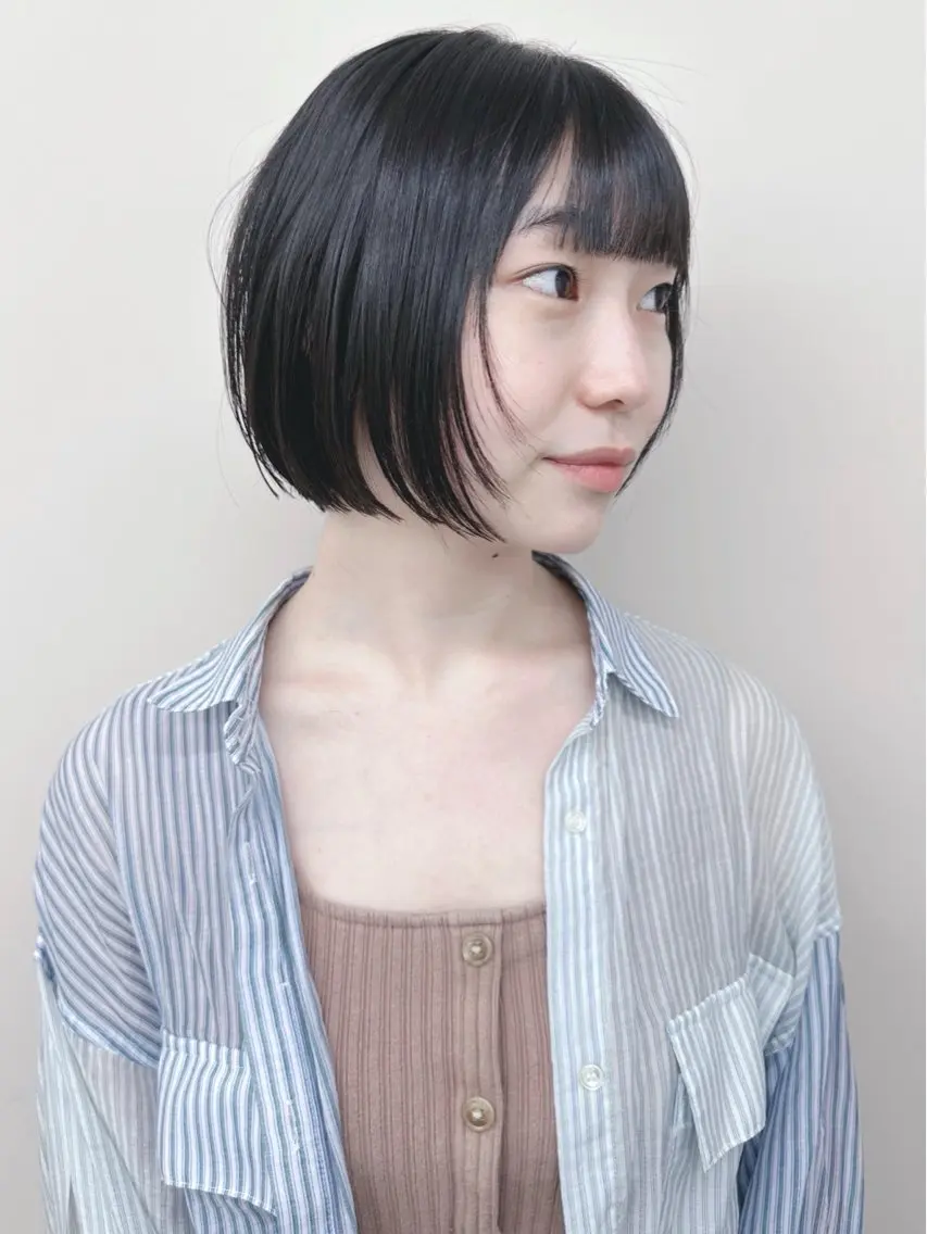 ショート カット ヘッドスパ ボブ/ゆるふわ ボブパーマ/とういのヘアスタイル
