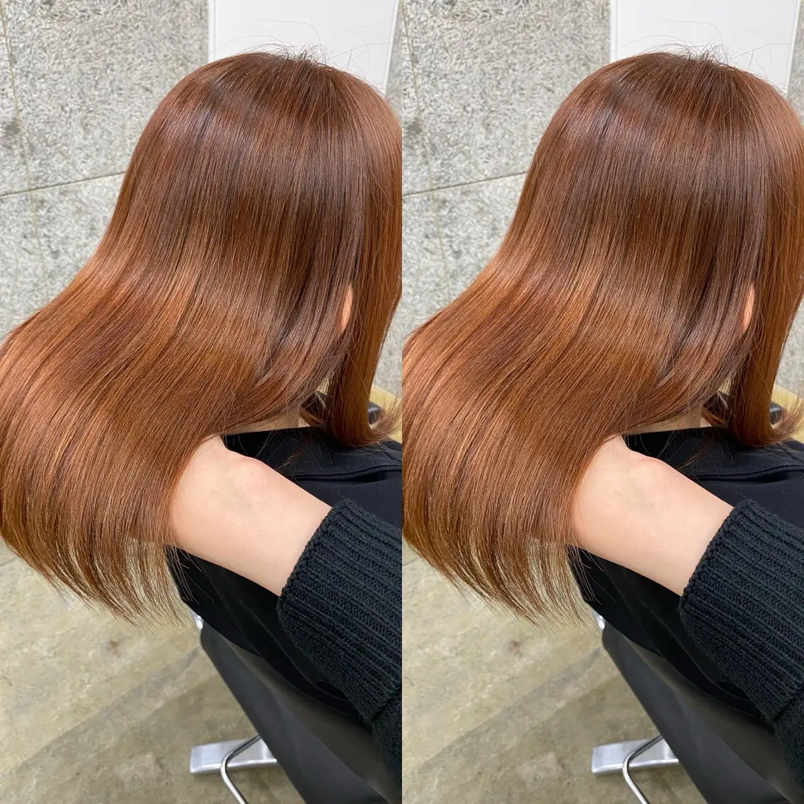 セミロング カット ヘアカラー 縮毛矯正 トリートメント 髪質改善/浅沼 亮のヘアスタイル