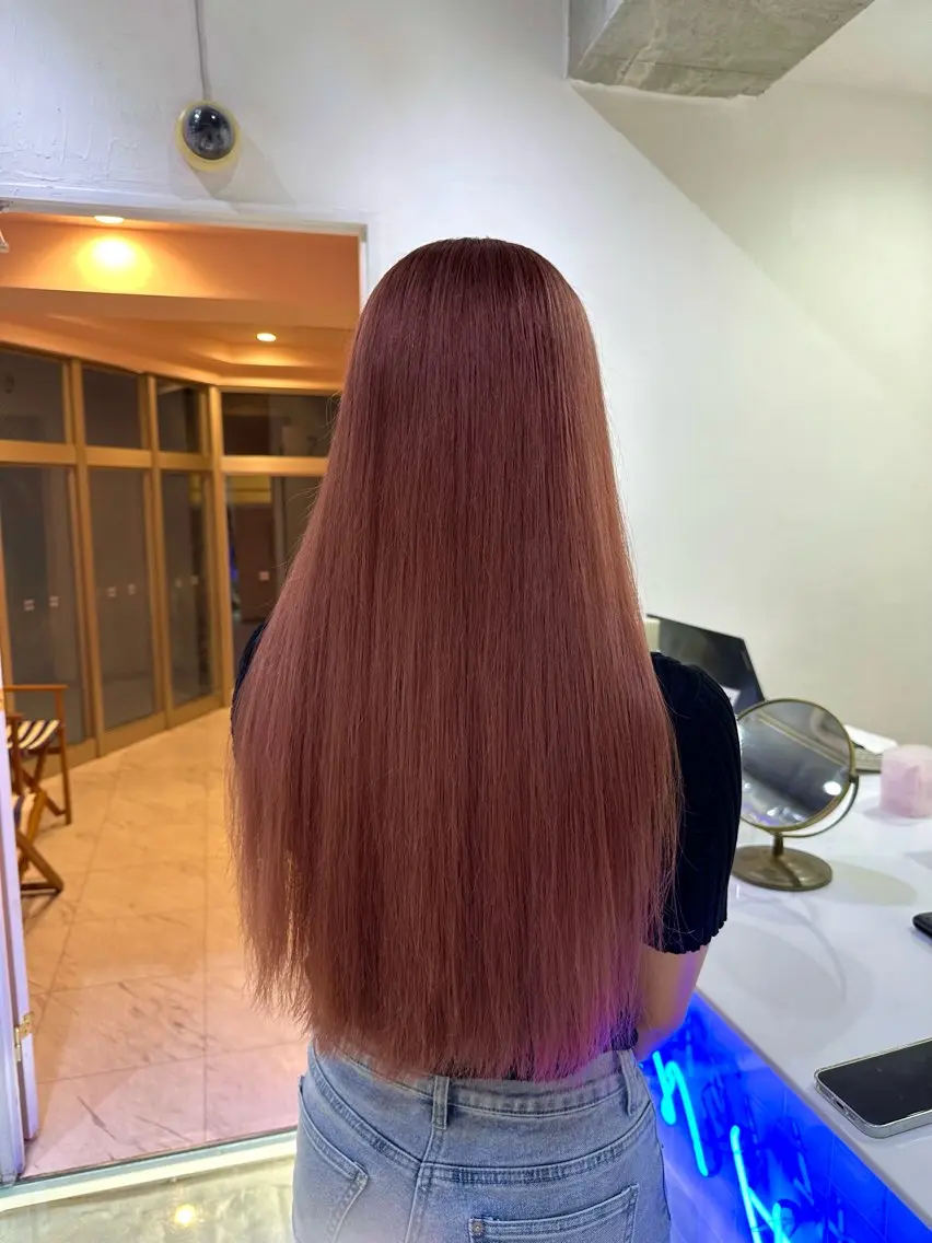 ロング カラー ヘアカラー トリートメント モテ艶🪄ベージュ カラー🧸RUKAのヘアスタイル