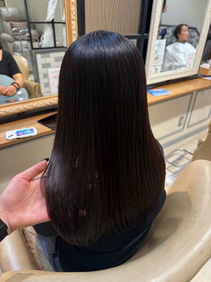 ミディアム カラー カット ヘアカラー 友成星来☆ レイヤー/髪質改善のヘアスタイル