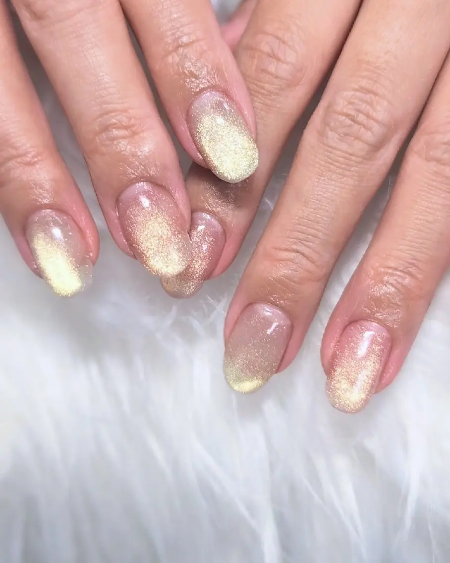 ネイル マグネットネイル ピンク 黄色 ハンドネイル Nail&Care LUMET【ルメ】のネイルデザイン