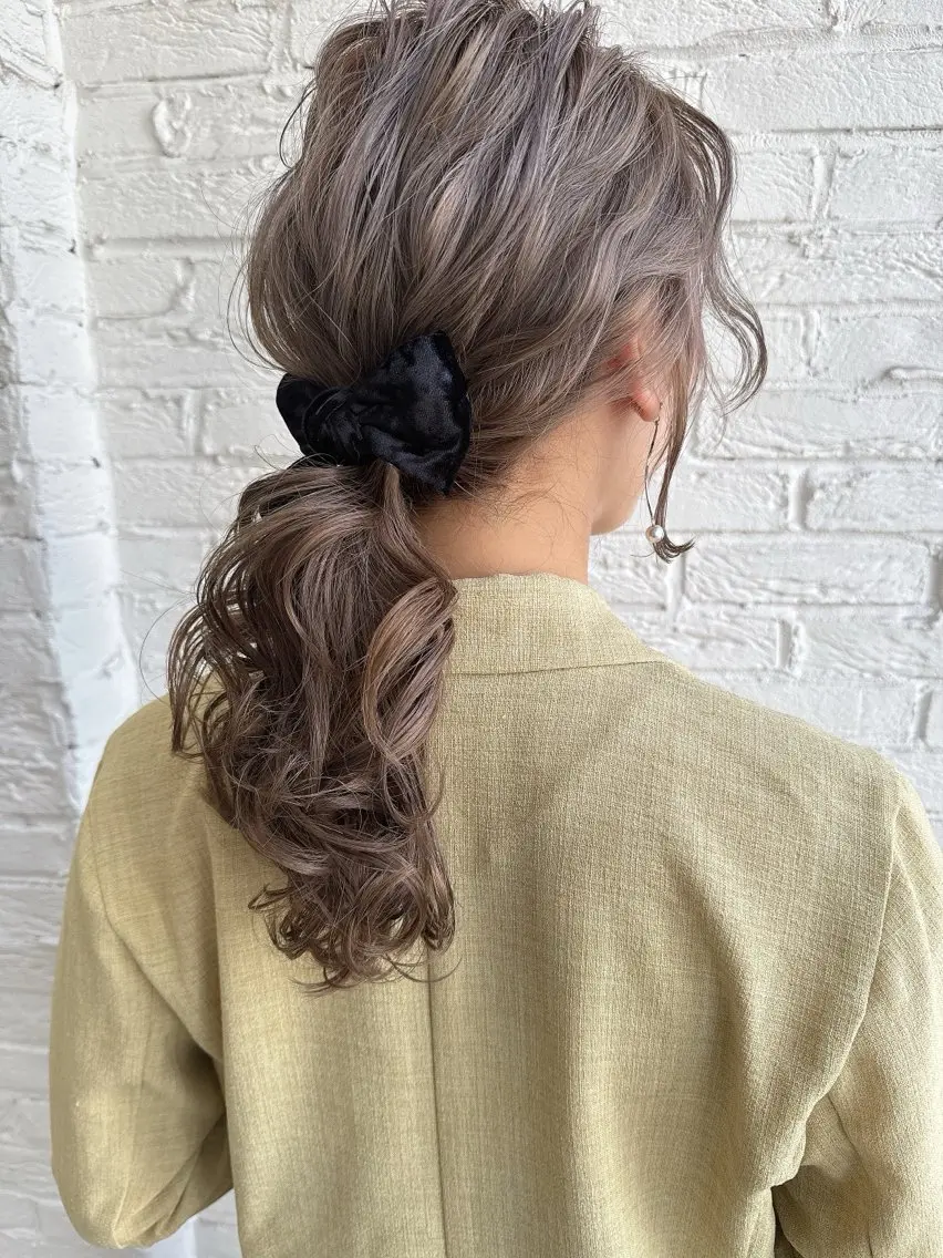 ミディアム カット ヘアカラー トリートメント ハッシュカット/ボブ /レイヤー/彩奈のヘアスタイル