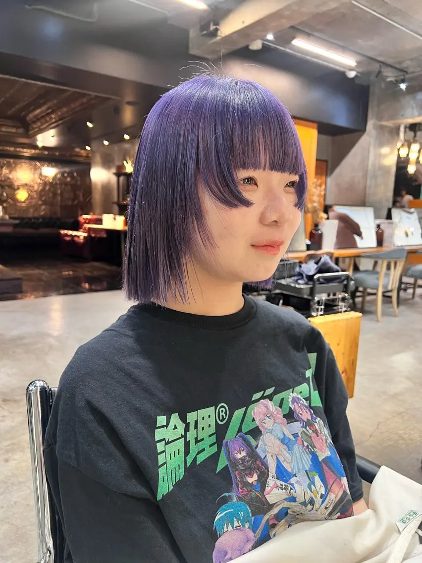 ミディアム カラー カット ヘアカラー 圧倒的デザイン力 店長🎨RENAのヘアスタイル