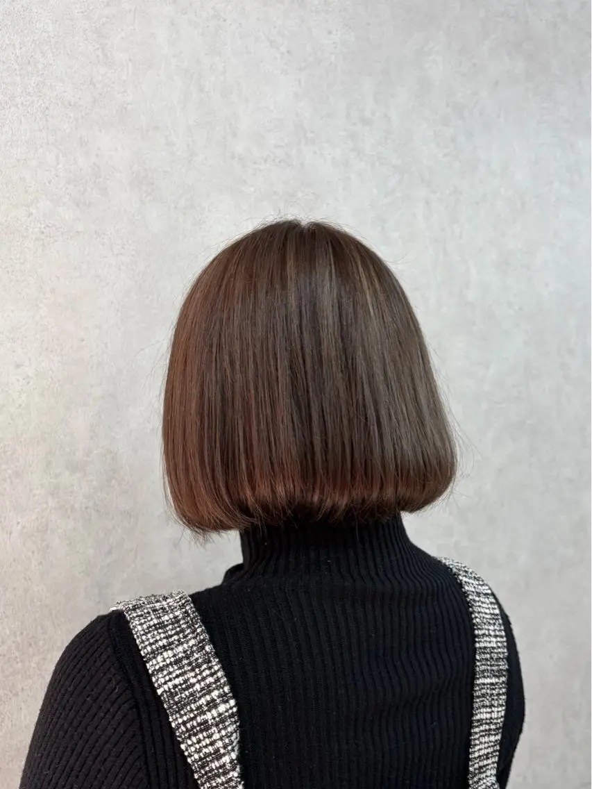 ショート カラー ブラウンカラー オレンジ 倉澤 愛理のヘアスタイル