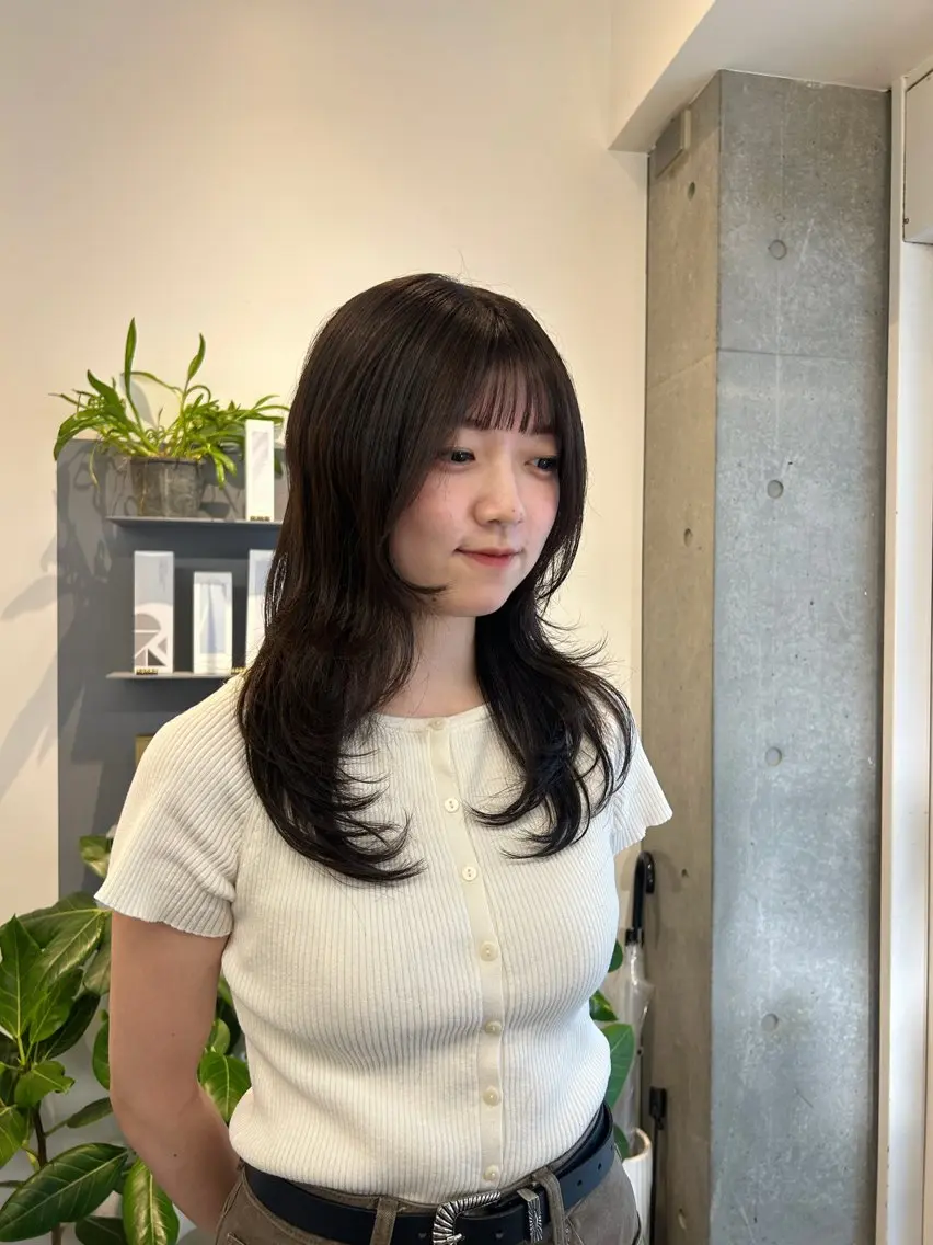 セミロング カラー カット ヘアカラー トリートメント ラフで可愛いヘア 🐈⬛Rukaのヘアスタイル