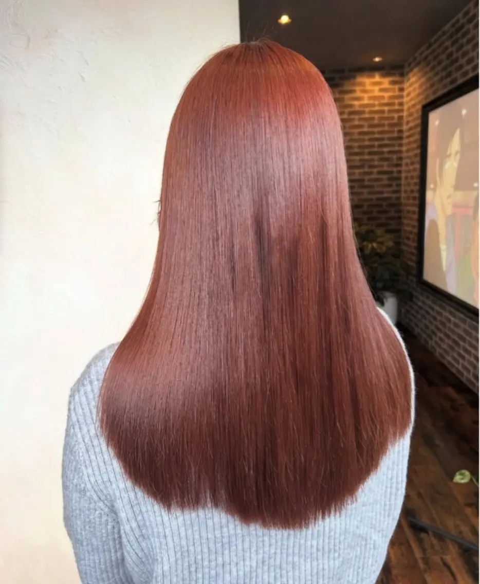 ミディアム カラー ヘアアレンジ カット ヘアカラー トリートメント Rina🌷 ダメージレスカラーのヘアスタイル