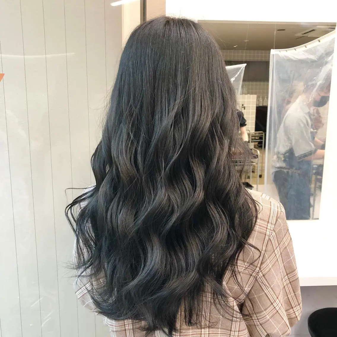ミディアム カラー パーマ ヘアアレンジ メンズ キッズ ネイル マツエク・マツパ 上品＆韓国風 🥀海心🥀のヘアスタイル