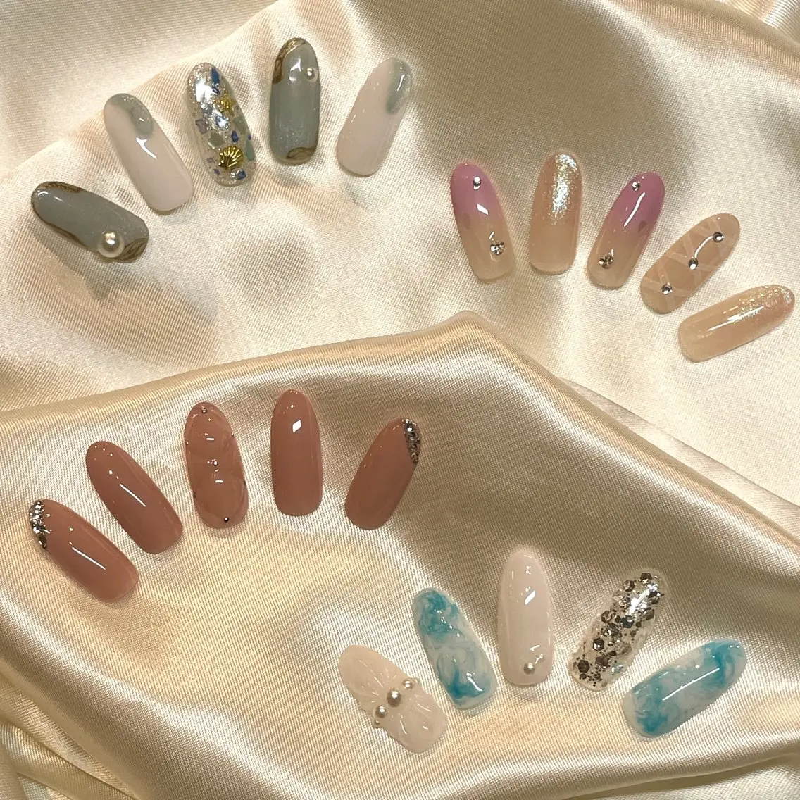 【ハンド大人気🉐】選べる定額ネイル🩵色変え無料🩵ジェルオフ込の写真