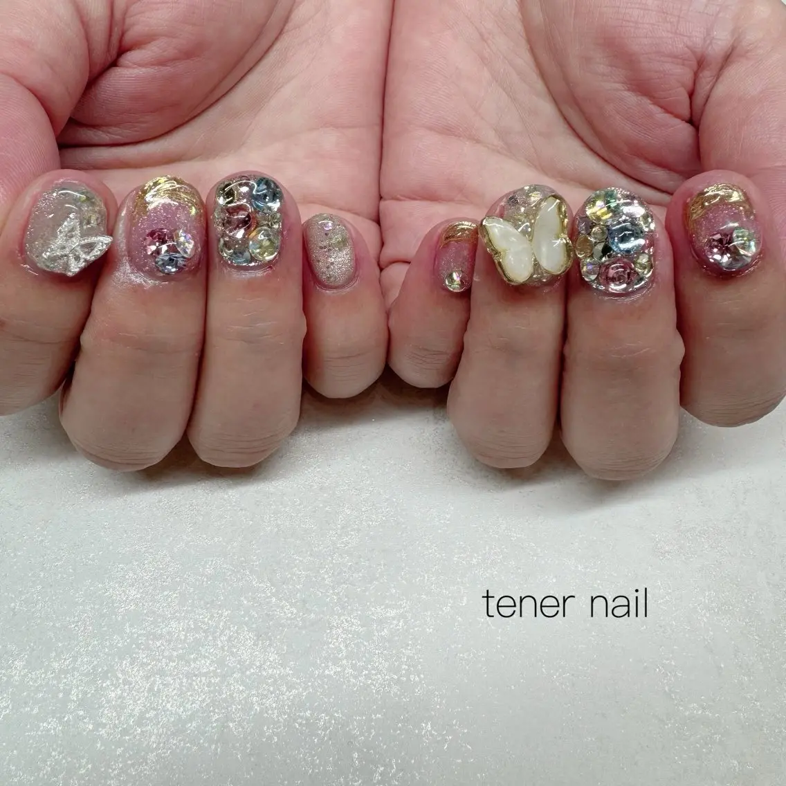 ネイル キラキラネイル ハンドネイル テネルネイル tener nailのネイルデザイン