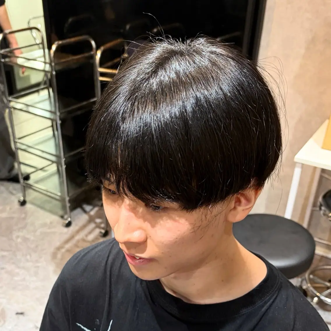 メンズ マッシュ シースルーマッシュ ハラダ レンノスケのヘアスタイル