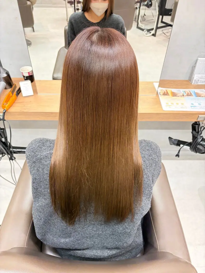 セミロング カラー 髪質改善 ブリーチ✨/似合わせ カラー🎀/Yuzuのヘアスタイル