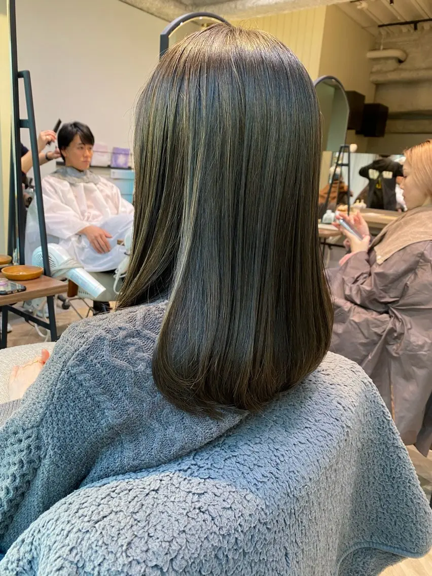 ミディアム カット 縮毛矯正 トリートメント 新宿 / Aujua ソムリエ🫧森田涼介のヘアスタイル