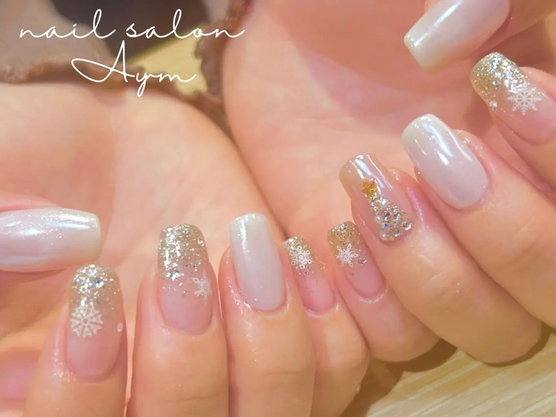 ネイル 冬ネイル nail salon Aymのネイルデザイン