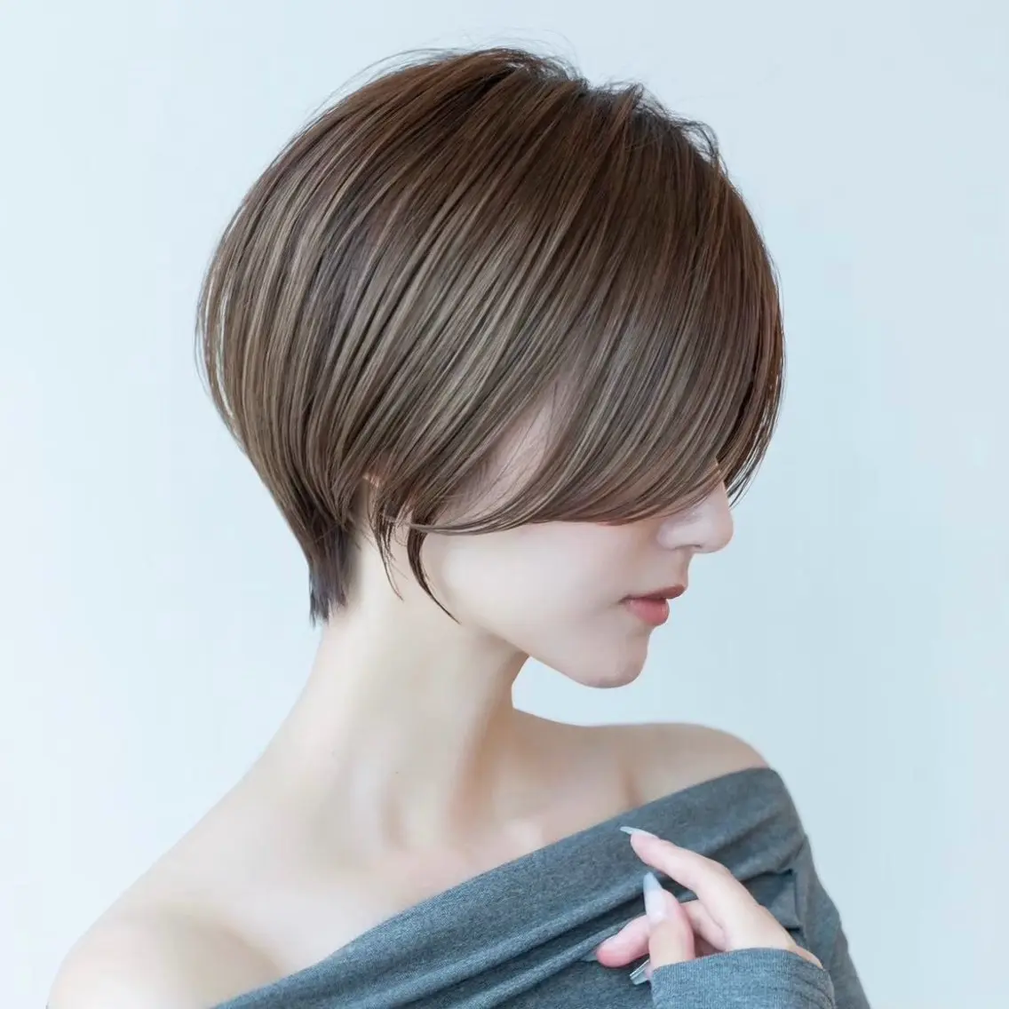 ショート カラー ショートボブ 丸みショート ボブ ショートヘア カット ヘアカラー トリートメント 【渋谷】ボブ・ レイヤーボブ特化✂︎のヘアスタイル