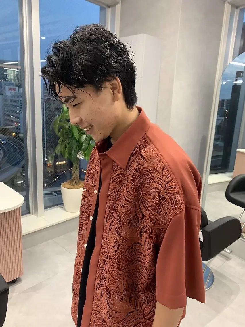 ショート カラー メンズ The Ect 江坂Kurumiのヘアスタイル
