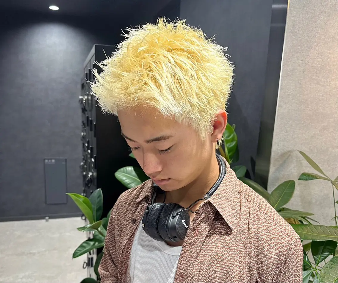 カラー パーマ ヘアアレンジ メンズ ヘアカラー トリートメント ヘッドスパ ヘアセット ✨【公式】渋谷メンズ サロン BLUCK✨のヘアスタイル